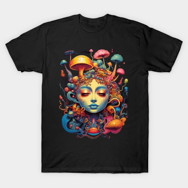 Techno Shirt - Techno Organism - Catsondrugs.com - rave, edm, festival, techno, trippy, music, 90s rave, psychedelic, party, trance, rave music, rave krispies, rave flyer T-Shirt by catsondrugs.com